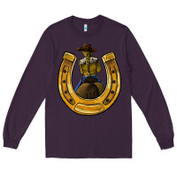 Plum horseshoe and cowgirl Long Sleeve Tee - JahusDesignShop