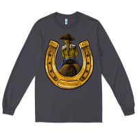 Smoke horseshoe and cowgirl Long Sleeve Tee - JahusDesignShop