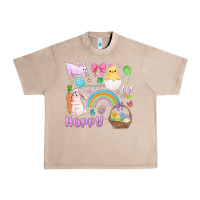 French Oak easter hoppy bunny Urban Heavy Tee - MaliasSmallBusiness