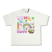 Pistachio easter hoppy bunny Urban Heavy Tee - MaliasSmallBusiness