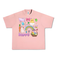 Salmon easter hoppy bunny Urban Heavy Tee - MaliasSmallBusiness