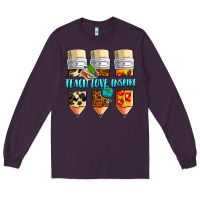 Plum teach love inspire Long Sleeve Tee - NancyCooperArtShop