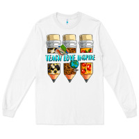 White teach love inspire Long Sleeve Tee - NancyCooperArtShop