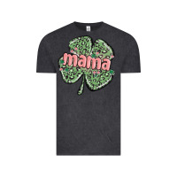 Vintage Black leopard shamrock mama Vintage Tee - MaliasSmallBusiness