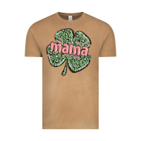 Vintage Camel leopard shamrock mama Vintage Tee - MaliasSmallBusiness