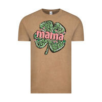 Vintage Coffee leopard shamrock mama Vintage Tee - MaliasSmallBusiness
