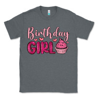 Charcoal Heather birthday girl cupcake Classic Tee - MaliasSmallBusiness