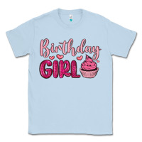 Dusty Blue birthday girl cupcake Classic Tee - MaliasSmallBusiness
