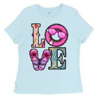 Baby Blue love summer Ladies Tee - CowhideDigitalArt