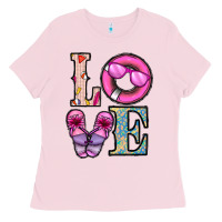 Bubblegum Pink love summer Ladies Tee - CowhideDigitalArt