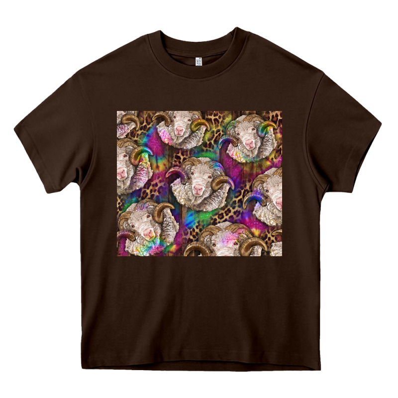 Merino Ram Tie Dye Tumbler Heavy Core Tee by BarkalooDesign | Teevron