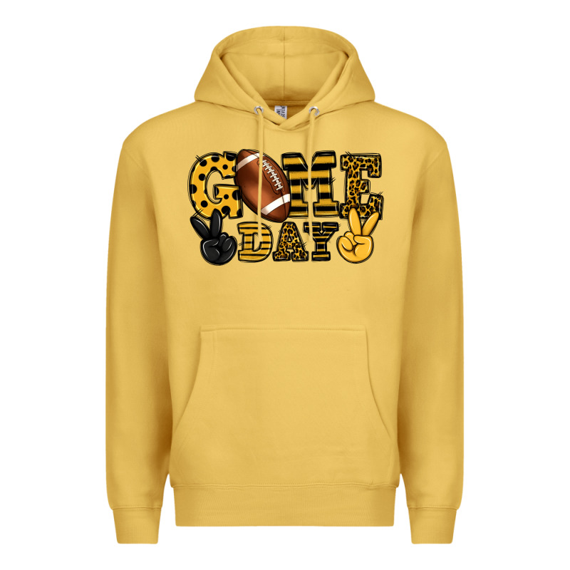 Game Day Yellow And Black Team Color Premium Hoodie by HowdyJamesFarm | Teevron