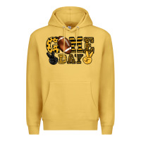 Antique Gold Game day yellow and black team color Premium Hoodie - HowdyJamesFarm