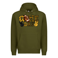Army Green Game day yellow and black team color Premium Hoodie - HowdyJamesFarm