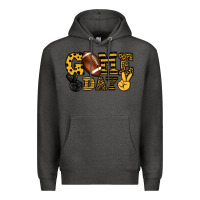 Charcoal Heather Game day yellow and black team color Premium Hoodie - HowdyJamesFarm