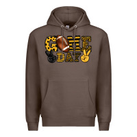 Coffee Game day yellow and black team color Premium Hoodie - HowdyJamesFarm