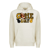 Oatmeal Heather Game day yellow and black team color Premium Hoodie - HowdyJamesFarm
