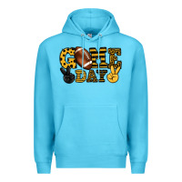 Ocean Blue Game day yellow and black team color Premium Hoodie - HowdyJamesFarm
