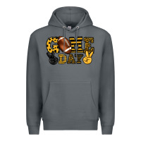 Rock Game day yellow and black team color Premium Hoodie - HowdyJamesFarm