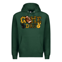 Sports Green Game day yellow and black team color Premium Hoodie - HowdyJamesFarm