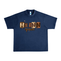 Navy melanin queen Urban Heavy Tee - MaliasSmallBusiness