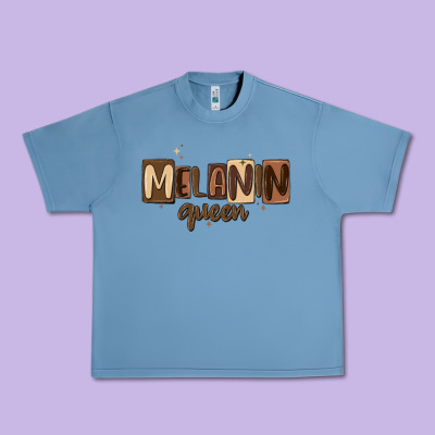 Melanin Queen Urban Heavy Tee Designed By Maliassmallbusiness
