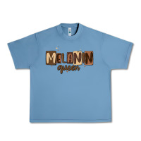 Pebble Blue melanin queen Urban Heavy Tee - MaliasSmallBusiness