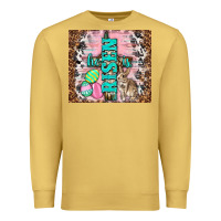 Antique Gold western he is risen with rabbit Premium Sweatshirt - TumblerDesignByShophia