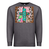 Charcoal Heather western he is risen with rabbit Premium Sweatshirt - TumblerDesignByShophia