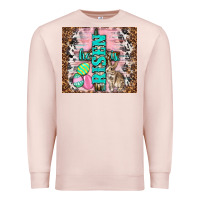 Pale Pink western he is risen with rabbit Premium Sweatshirt - TumblerDesignByShophia