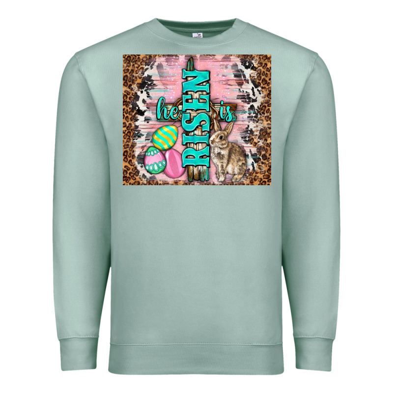 Western He Is Risen With Rabbit Premium Sweatshirt by TumblerDesignByShophia | Teevron