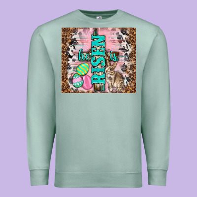 Western He Is Risen With Rabbit Premium Sweatshirt Designed By Tumblerdesignbyshophia