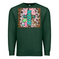 Sports Green western he is risen with rabbit Premium Sweatshirt - TumblerDesignByShophia