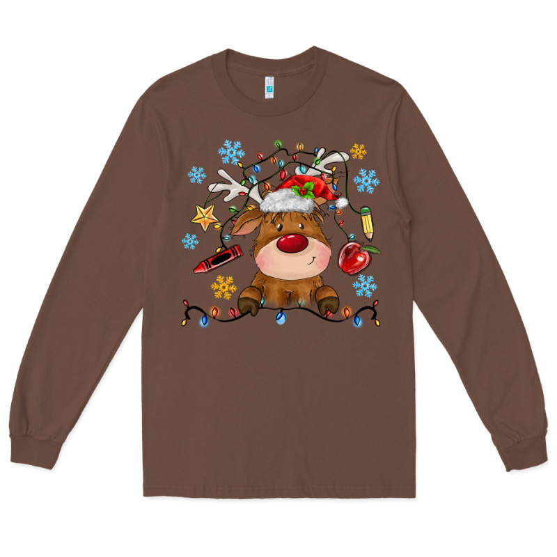 Christmas Deer School Long Sleeve Tee by MaliasSmallBusiness | Teevron