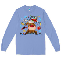 Colony Blue christmas deer school Long Sleeve Tee - MaliasSmallBusiness