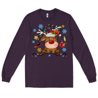 Plum christmas deer school Long Sleeve Tee - MaliasSmallBusiness