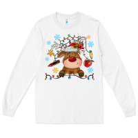White christmas deer school Long Sleeve Tee - MaliasSmallBusiness