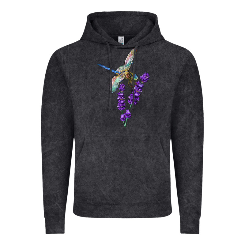 Dragonfly With Lavender Vintage Hoodie by LillyAllenDesigns | Teevron