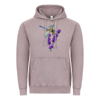 Vintage Zinc Dragonfly With Lavender Vintage Hoodie - LillyAllenDesigns