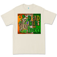 Bone irish flag with shamrocks  dead inside but lucky Premium Tee - AdoDesignShop