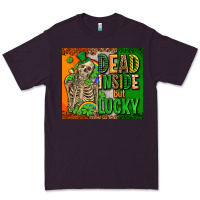Plum irish flag with shamrocks  dead inside but lucky Premium Tee - AdoDesignShop