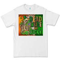 White irish flag with shamrocks  dead inside but lucky Premium Tee - AdoDesignShop