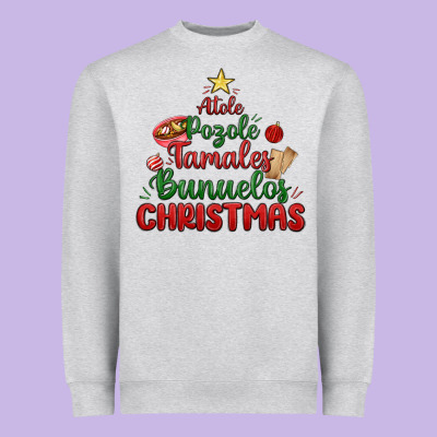 Atole Pozole Mexican Christmas Heavyweight Sweatshirt Designed By Maliassmallbusiness