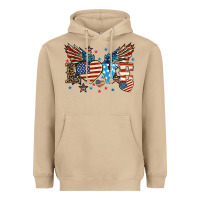 Mushroom Love America wings 4th of july Heavyweight Hoodie - HowdyJamesFarm