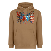 Toasted Coconut Love America wings 4th of july Heavyweight Hoodie - HowdyJamesFarm