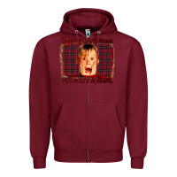 Burgundy Merry Christmas You Filthy Animal Zipper Hoodie - Bettercallsaul