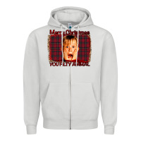 Dove Grey Merry Christmas You Filthy Animal Zipper Hoodie - Bettercallsaul