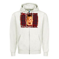 Oatmeal Heather Merry Christmas You Filthy Animal Zipper Hoodie - Bettercallsaul