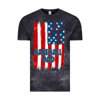 Cloud Black baseball dad american flag Vintage Tee - JahusDesignShop