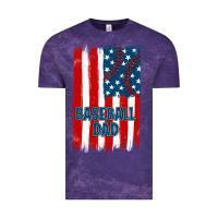 Cloud Purple baseball dad american flag Vintage Tee - JahusDesignShop